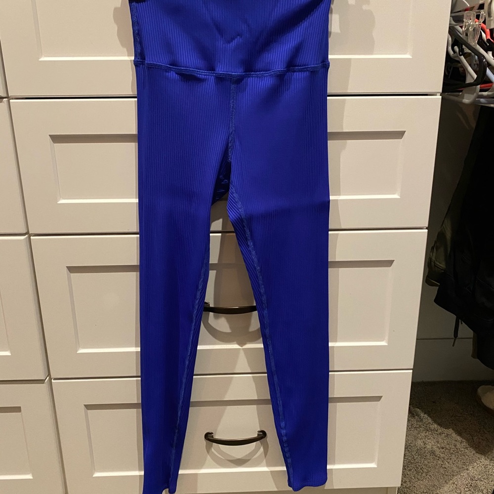 Carbon 38 Legging Ribbed Royal Blue Small